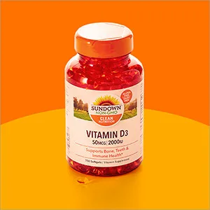 Sundown Vitamin D3 2000 IU Softgels Supports Bone Teeth and Immune Health 350 Count 350 Count (Pack of 1) - image
