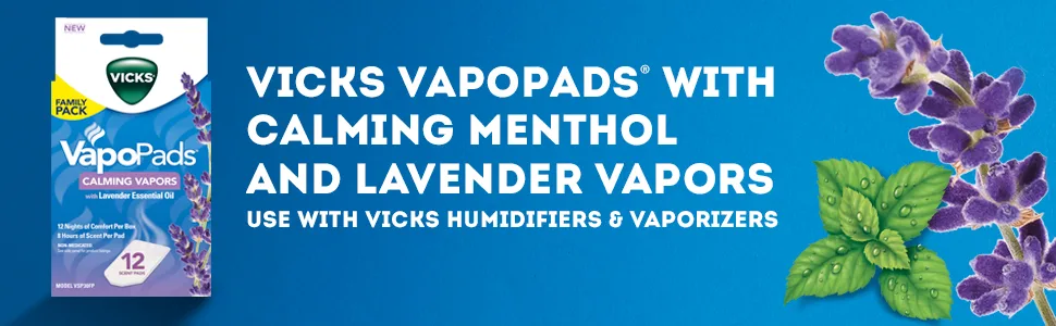 Vicks Calming Lavender VapoPad Family Pack 12 Count Standard Edition 12 Count (Pack of 1) - header banner