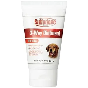 Sulfodene Wound Care 3 Way Ointment 2-Ounce Each (3 Pack) - sulfodene three-way ointment for dogs
