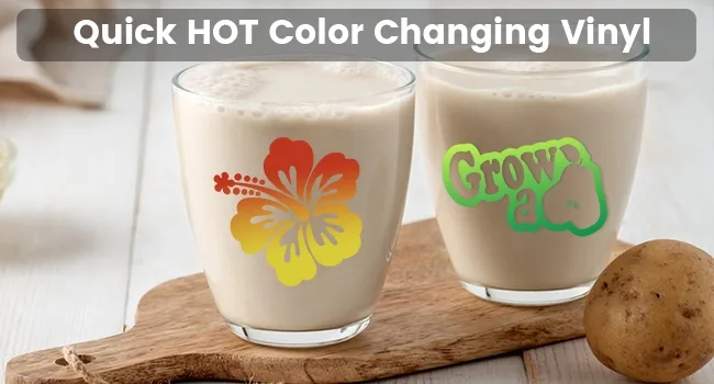 HTVRONT Color Changing Vinyl Permanent Adhesive Vinyl for Cricut 8 Pack Cold Permanent Vinyl Bundle 6 Colors-12 x 10 Vinyl Sheets +2 Transfer Tape Sheets Sensitive to Cold Vinyl Cold color changing vinyl - color changing vinyl