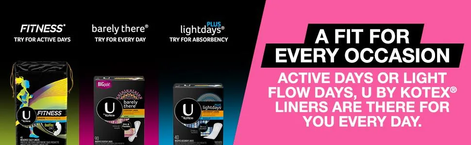U by Kotex Barely There Liners Thong Light Absorbency Unscented 50 Count (Pack of 1) - product information 5