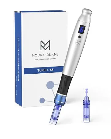 Derma Roller Beard Hair Real Needle Microneedling Roller MOOKARDILANE 192 Stainless Steel for Face Body with Storage Case 1.50 - S5 Blue