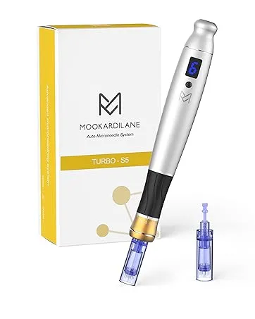 Derma Roller Beard Hair Real Needle Microneedling Roller MOOKARDILANE 192 Stainless Steel for Face Body with Storage Case 1.50 - S5 Gold
