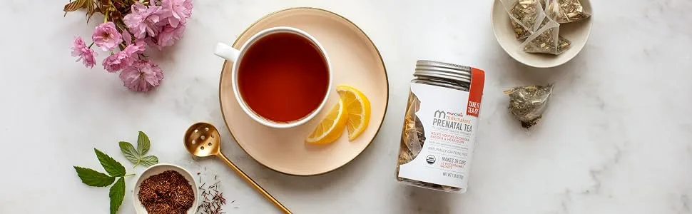 Munchkin Milkmakers Organic Prenatal Tea for Morning Sickness & Nausea Relief With Ginger & Red Raspberry Leaf 12 Count 12 Count (Pack of 1) - milkmakers tea