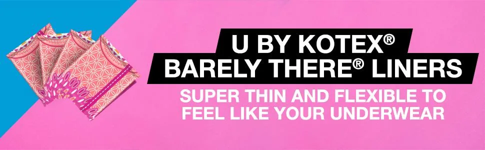 U by Kotex Barely There Liners Light Absorbency Unscented 100 Count (Pack of 1) - product information 1