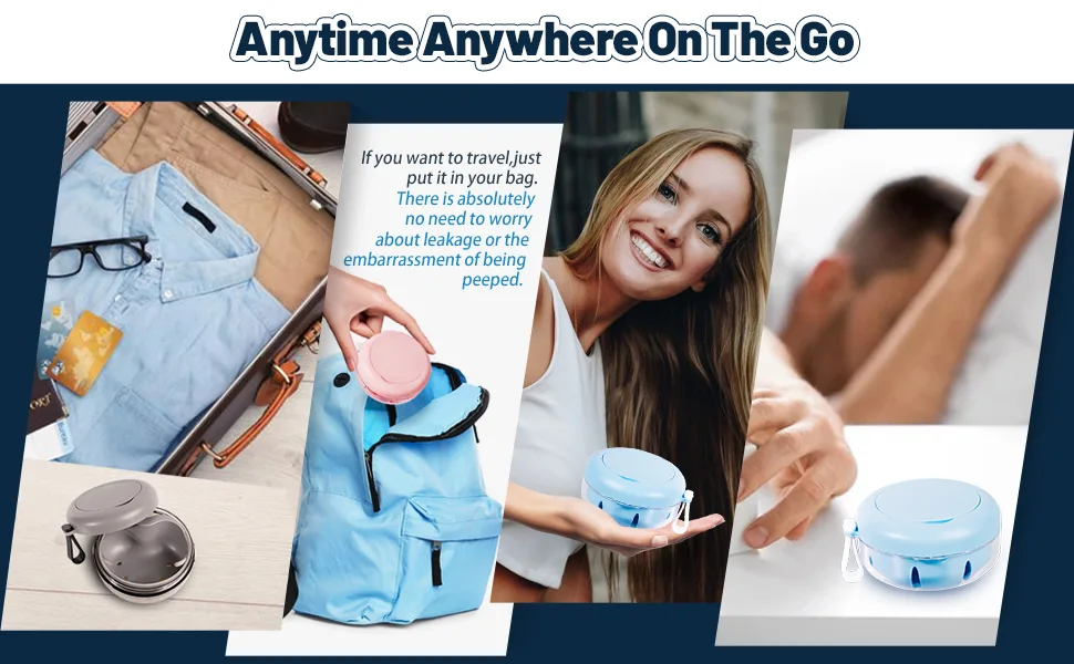 Denture Case kit -2 Pack - Definitely No-Leak Denture Bath Box for Traveling Perfectly Denture Cup with Strainer & Mirror(Grey & Blue) - Portable Retainer Case Perfect for Travel
