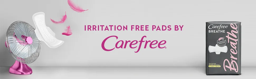 Carefree Breathe Ultra-Thin Regular Pads with Wings 32 Count Pack of 4 Regular 32 Count (Pack of 1) - pads and liners