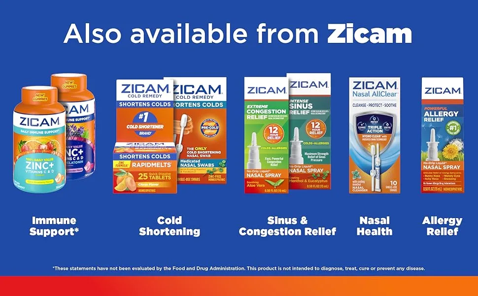 Zicam Cold Remedy Zinc Rapidmelts Lemon-Lime with Echinacea 25 Count (Pack of 1) - Also available from Zicam