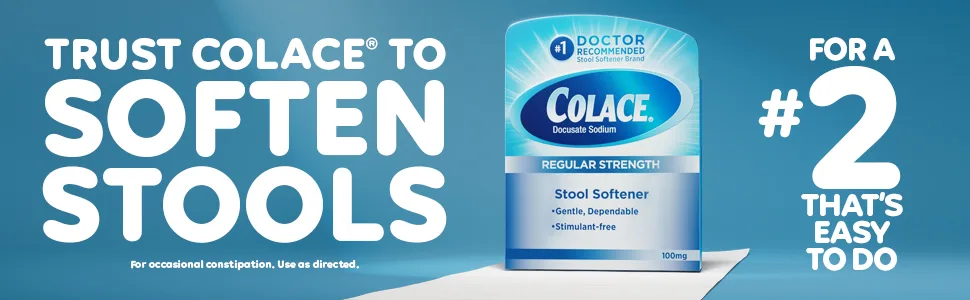 Colace Clear Stool Softener 50mg Soft Gels 28 Count Docusate Sodium Stool Softener for Gentle Dependable Relief Doctor Recommended - Trust Colace to Soften Stools