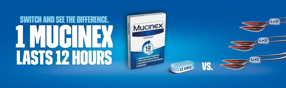 Mucinex 12-Hour Chest Congestion Expectorant Tablets 60 Count - product information 1