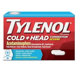 Tylenol Cold Congestion Caplets 24 Count (Pack of 48) - product information 1