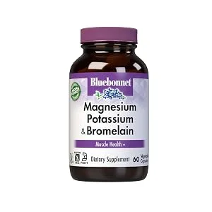 BlueBonnet Potassium Vegetarian Capsules 99 mg 90 Count Unflavored 90 Count (Pack of 1) - Magnesium Potassium & Bromelain