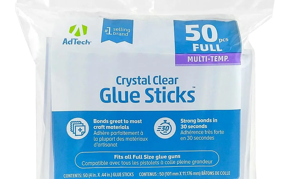 Adhesive Technologies 220-14ZIP30 Multi Temp Full Size Glue 4-Inch 30-Pack 30 Count - 4 x .44 Glue Sticks - front