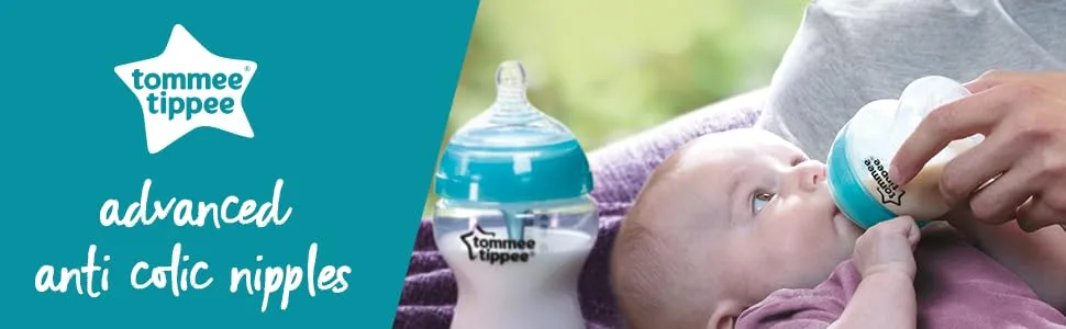Tommee Tippee Advanced Anti-Colic Baby Bottle Nipples Breast-like Soft Silicone Medium Flow 3m+ 2 Count Medium Flow 2 - product information 1