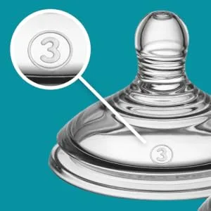 Tommee Tippee Advanced Anti-Colic Baby Bottle Nipples Breast-like Soft Silicone Medium Flow 3m+ 2 Count Medium Flow 2 - product information 3