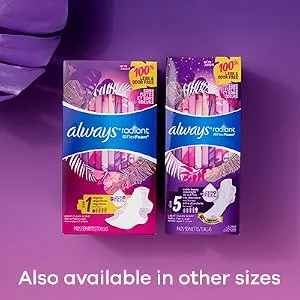 Always Radiant Pads Size 4 Overnight Absorbency Scented 10 Count - Discover Always Radiant