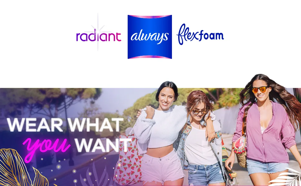 Always Radiant Pads Size 4 Overnight Absorbency Scented 10 Count - Wear what you want