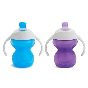 Munchkin Click Lock Bite Proof Trainer Cup 7 Ounce 2 Pack Blue/Purple - click lock cups toddler munchkin straw