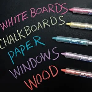 Wonder Stix Pastel Colors Dustless Chalk Crayon 24 pack 24pk - black board