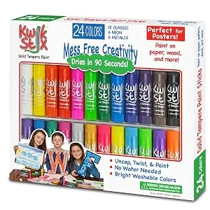 Wonder Stix Pastel Colors Dustless Chalk Crayon 24 pack 24pk - PAINT