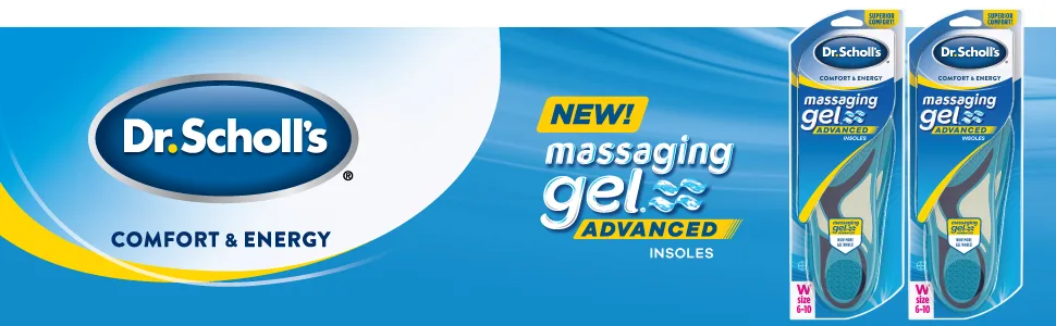 Dr Scholl's Massaging Gel Advanced Insoles (women's 6-10) 2 Pairs (Packaging may vary) - Dr. Scholl