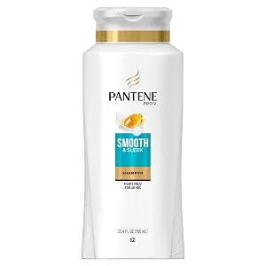 Pantene Argan Oil Conditioner for Frizz Control Smooth and Sleek 24 Fl Oz (Pack of 2) (Packaging May Vary) OLD Version - smooth and sleek shampoo amazon pantene shine soften hair dryness dry vitamin e argan oil nourish