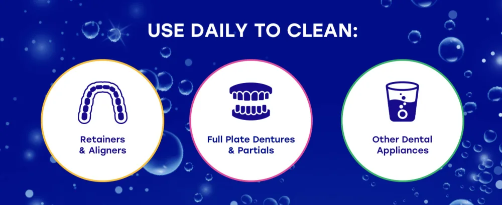 Efferdent Retainer & Denture Cleaner Tablets Coffee & Tea 126 Count - use daily to clean Retainer, aligners, dentures, partials, other dental appliances