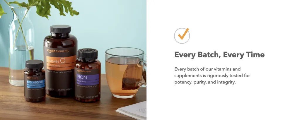 Amazon Elements Vitamin D3 2000 IU 180 Softgels 6 month supply (Packaging may vary) Supports Strong Bones and Immune Health - Every batch every time vitamins and supplements rigorously tested for potency purity and integrity