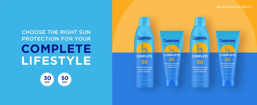 Coppertone COMPLETE SPF 30 Sunscreen Spray Lightweight Moisturizing Sunscreen Pack Water Resistant Spray Sunscreen SPF 30 5.5 Oz Spray Pack of 3 - coppertone sunscreen, coppertone complete, sunscreen lotion,