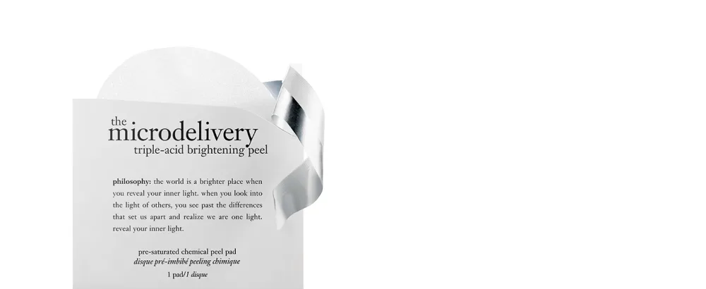 philosophy microdelivery - triple-acid brightening peel 12 ct Triple Acid Peel 12 Count - micro delivery microdelivery resurfacing peel