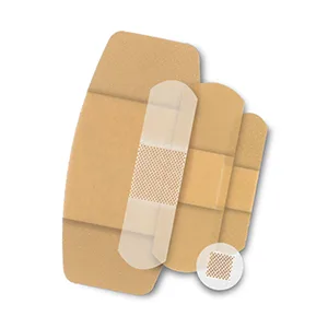 Amazon Brand - Solimo Adhesive Bandage Variety Pack Sheer and Clear Bandages Assorted Sizes 280 Count - sheer