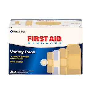 First Aid Only Sheer & Clear Bandage Variety Pack Assorted Sizes 280 Count - 90347