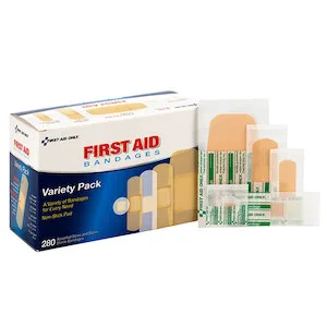 First Aid Only Sheer & Clear Bandage Variety Pack Assorted Sizes 280 Count - size