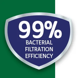 CURAD Germ Shield Maximum Barrier Face Mask With Earloops (10 Count) - facemask face mask