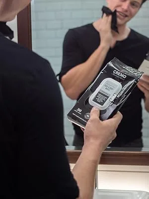 Cremo Activated Charcoal Detoxifying Face & Body Wipes A Fresh Scent with Notes of Fig Citrus 1 Count - face