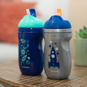 Tommee Tippee Insulated Toddler Straw Sippy Cup 9-Ounce 12+ Months 2 Count (Colors Will Vary) 9 Ounce (Pack of 2) Two Pack - unspecified