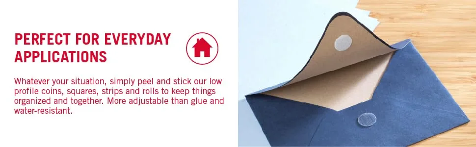 VELCRO Brand - Thin Clear Fasteners | General Purpose/ Low Profile | Perfect for Home or Office | 3/8 Circles 56-Count - Clear Coins 3/8in 56 Count - thin clear fasteners, velcro fasteners, low profile fasteners, transparent fasteners