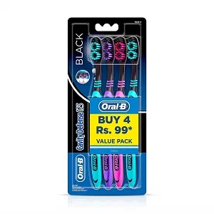Oral B Cavity Defense 123 Black Toothbrush Medium (Pack of 4) - product information 1