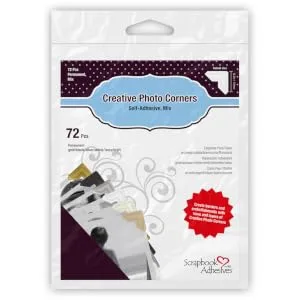 Scrapbook Adhesives by 3L Black Self-Adhesive Paper Photo Corners 108-Pack 12 by 12 - scrapbook adhesives