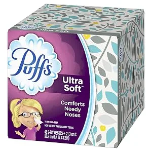 Puffs Ultra Soft Facial Tissues Cube 48 Facial Tissues Per Box 1 Count - product information 1