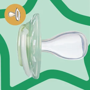 Tommee Tippee Night Time Glow in The Dark Pacifiers Symmetrical Design BPA-Free Silicone Nipple Includes Sterilizer Box 0-6m 2 Count 0-6 Months - image