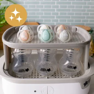 Tommee Tippee Night Time Glow in The Dark Pacifiers Symmetrical Design BPA-Free Silicone Nipple Includes Sterilizer Box 0-6m 2 Count 0-6 Months - image