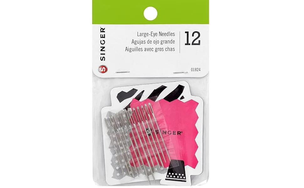 SINGER 01824 Large Eye Hand Needles On Magnet 12-Count - product information 1