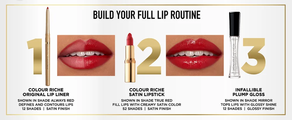 L'Oreal Colour Riche Lipcolour Divine Wine 1 Count - build your full lip routine
