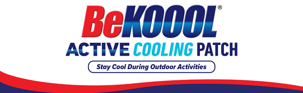 BeKoool Active Cooling Patch 4 Count for Cooling Relief During mild to moderately strenuous Activities - BeKOOOL Active Cooling Patch