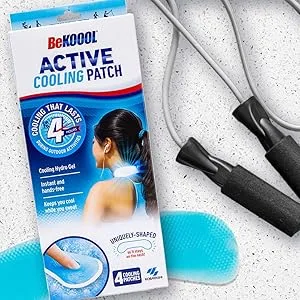 BeKoool Active Cooling Patch 4 Count for Cooling Relief During mild to moderately strenuous Activities - BeKOOOL Active Patch product photo