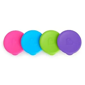 Munchkin Miracle 360 Sippy Cup Lids 4 Count Pink/Blue/Green/Purple - four lids