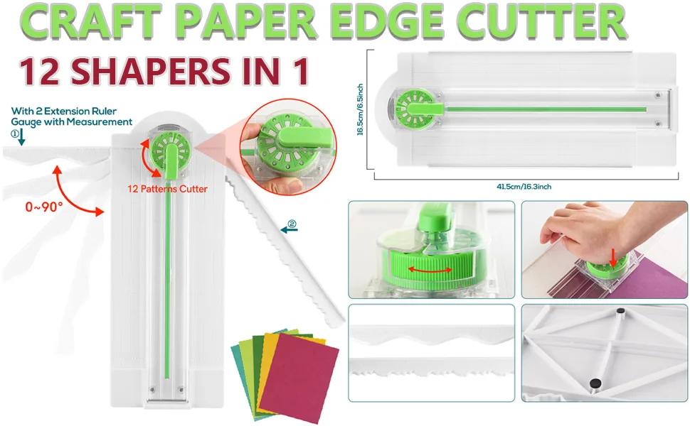 12 Shapes in 1 Craft Paper Edge Cutter - product information 47