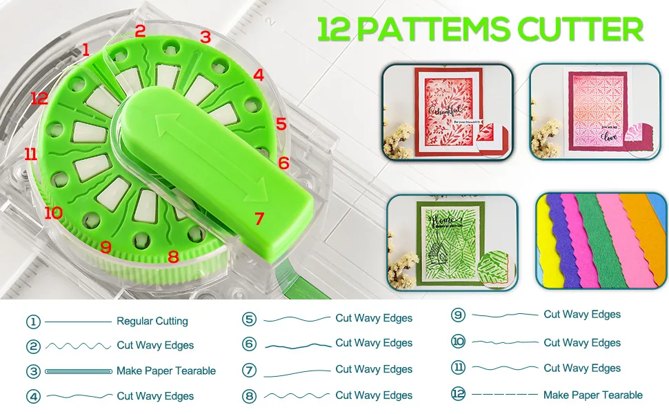 12 Shapes in 1 Craft Paper Edge Cutter - product information 48
