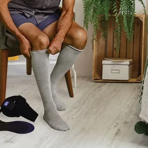SmartKnit Seamless AFO Interface Socks 3 Pack - Adult Sizes X-Large White - SmartKnit Seamless AFO Interface Socks 3 Pack - Adult Sizes